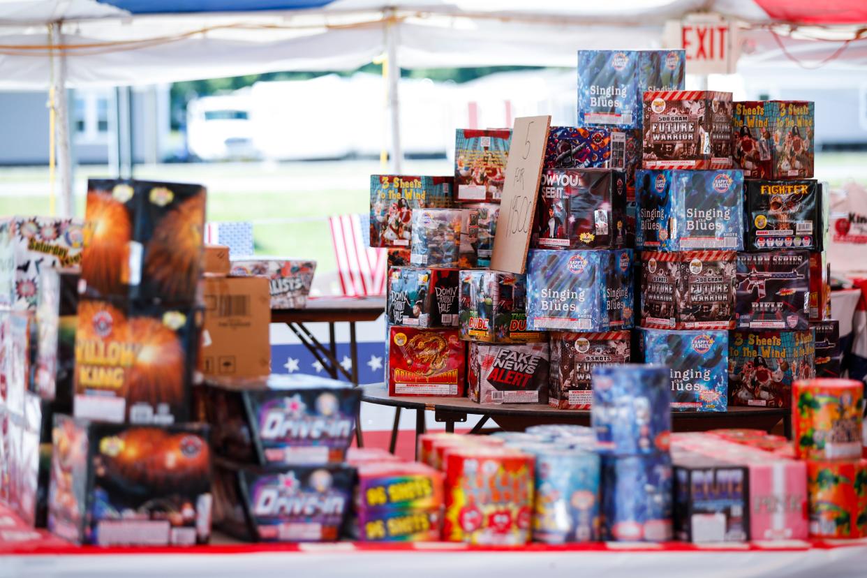 Fireworks for sale at R&R Fireworks in 2022.