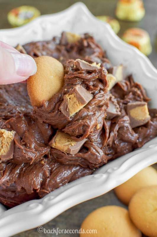 <p>Back for Seconds</p><p>This Peanut Butter Cup Brownie Batter Dip is an awesome, no-bake, quick and easy dessert or snack you can whip up in minutes! No boxed mix is needed. </p><p><strong>Get the recipe: <a href="https://backforseconds.com/peanut-butter-cup-brownie-batter-dip/" rel="nofollow noopener" target="_blank" data-ylk="slk:Peanut Butter Cup Brownie Batter Dip;elm:context_link;itc:0;sec:content-canvas" class="link ">Peanut Butter Cup Brownie Batter Dip</a></strong></p><p><strong>Related: </strong><strong><a href="https://www.yahoo.com/lifestyle/50-best-halloween-candy-ranked-155800969.html" data-ylk="slk:Best Halloween Candy Ranked for 2023;elm:context_link;itc:0;sec:content-canvas;outcm:mb_qualified_link;_E:mb_qualified_link;ct:story;" class="link  yahoo-link">Best Halloween Candy Ranked for 2023</a></strong></p>