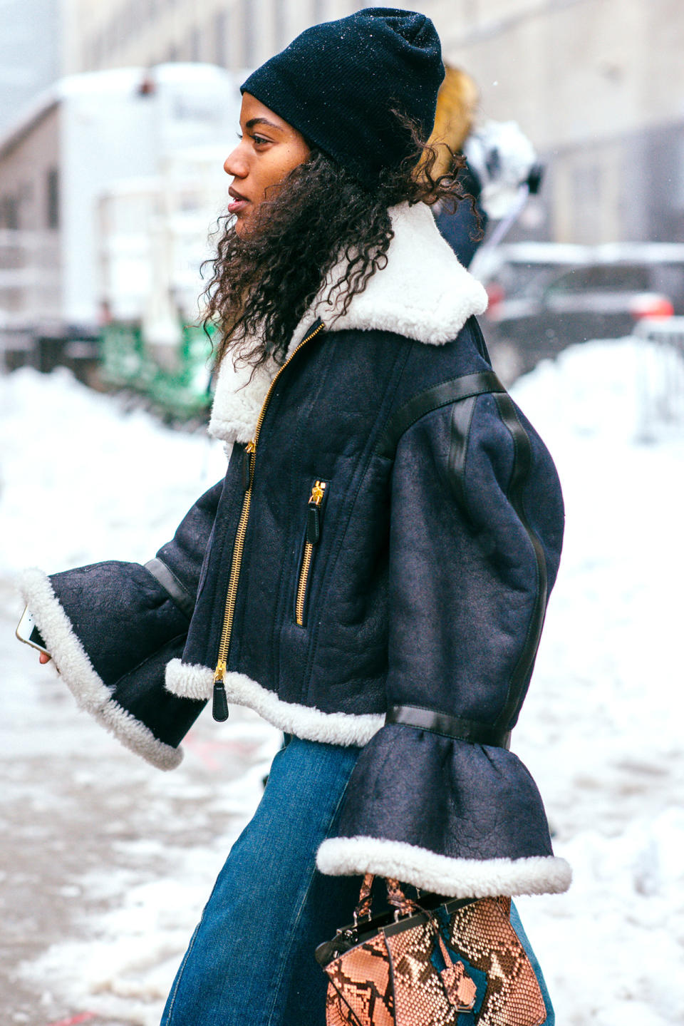 Gabby Prescod In A Burberry Coat