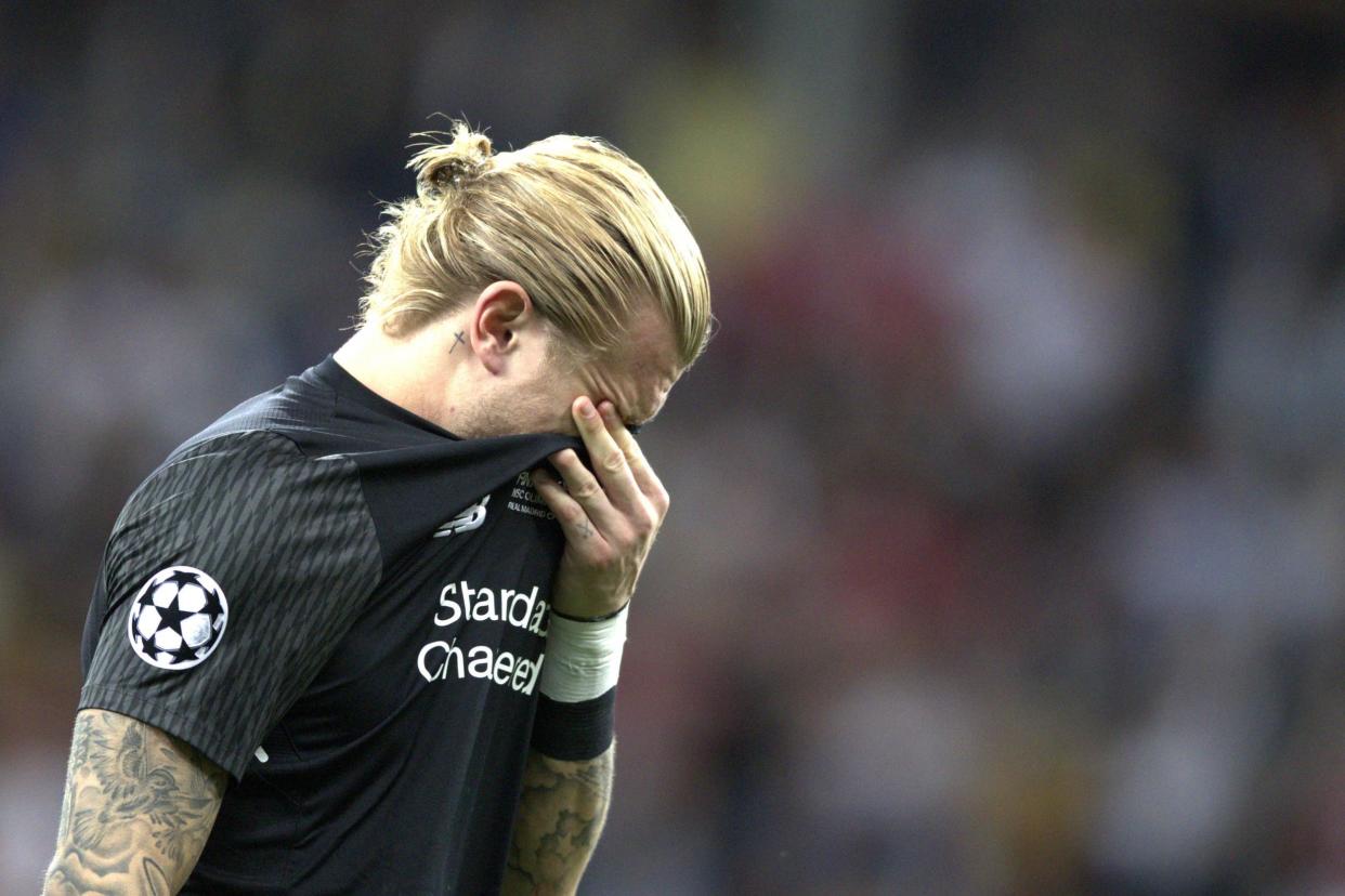 Distraught | Karius says he is 'infinitely sorry to my team-mates, for you fans, and for all the staff': EPA/Sedat Suna