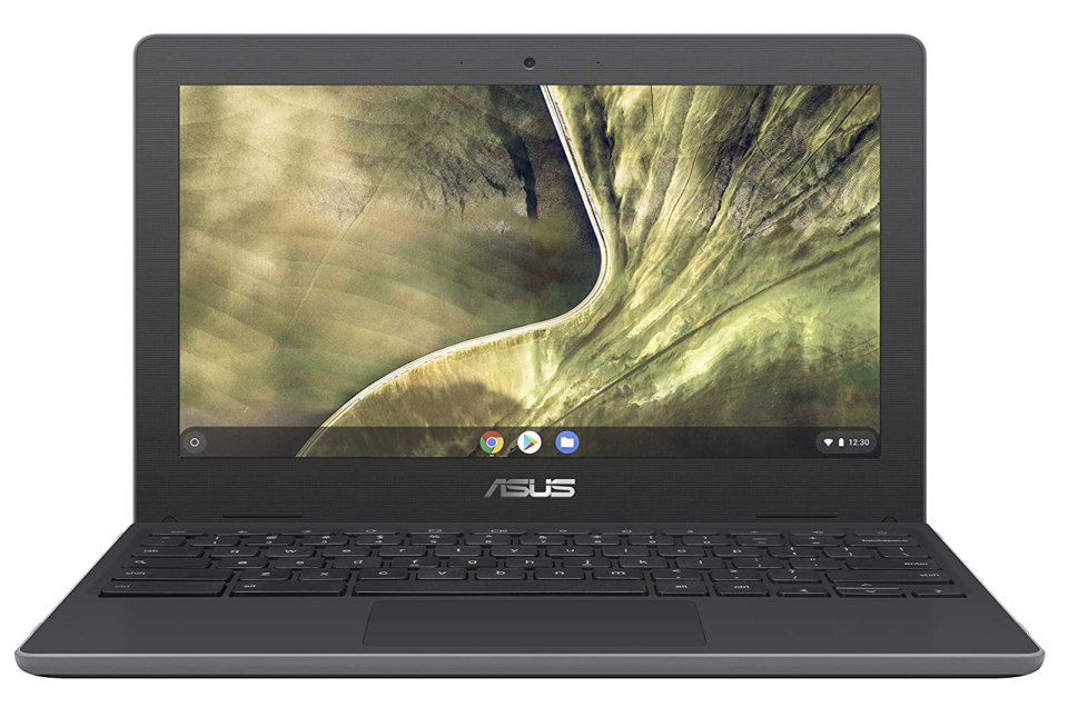 black ASUS Chromebook computer 