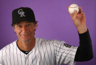 SCOTTSDALE, AZ - FEBRUARY 28: Pitcher Jamie Moyer #50 of the Colorado Rockies poses for a portrait during spring training photo day at Salt River Fields at Talking Stick on February 28, 2012 in Scottsdale, Arizona. (Photo by Christian Petersen/Getty Images)