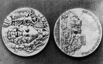 <p>The Olympic medals from the 1896 Games in Athens, the first Olympic Games of the modern era. (Getty Images) </p>