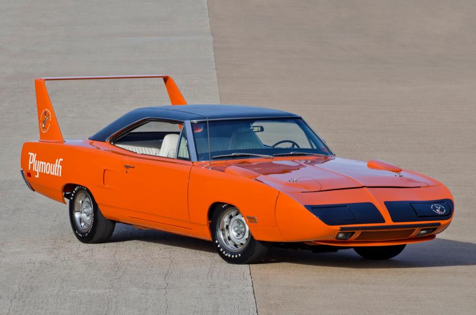 <p>Courtesy of its extremes of bodywork, most obviously in the forms of the chiselled nosecone and a low branch-lopping rear wing that made it to production in order to homologate its use in the NASCAR Cup race series, the 1970 Plymouth Superbird notched up an impressive <strong>eight victories</strong> in its debut season.<br>Using the Plymouth Road Runner muscle car as its basis, the Superbird followed on from its very similar looking Chrysler Corporation cousin, the Dodge Charger Daytona, but because the Plymouth’s nose was shaped slightly differently, it’s the shorter of the two. That evolution might have made the Superbird more successful on circuits, but it hampers with its wheelbase to length proportions, earning it a <strong>52.91%</strong> ratio. </p><p>As you’ll discover, the Dodge appears rather higher up this rundown. </p>