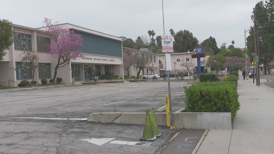 Woodrow Wilson Middle School in Glendale, California. (KTLA)