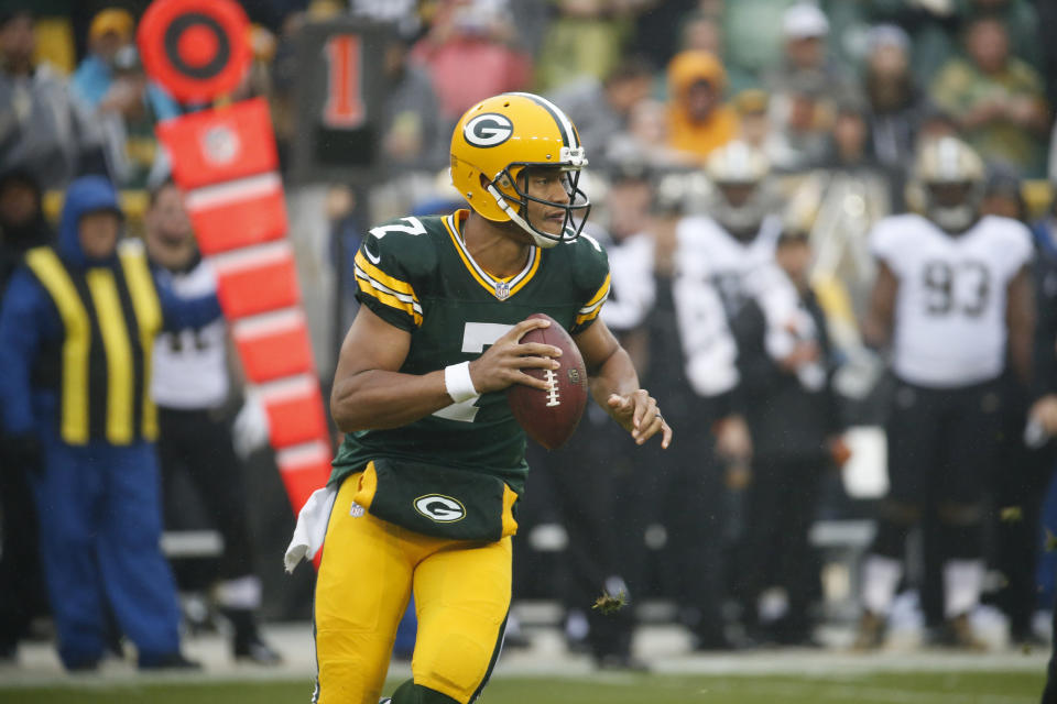 Green Bay Packers quarterback Brett Hundley is looking for improvements in his second career start. (AP)