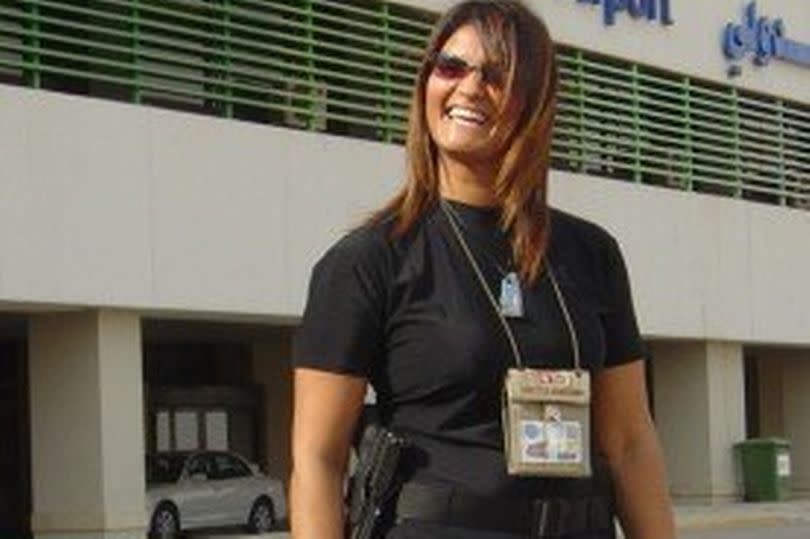 Lisa Morgan at Baghdad International Airport