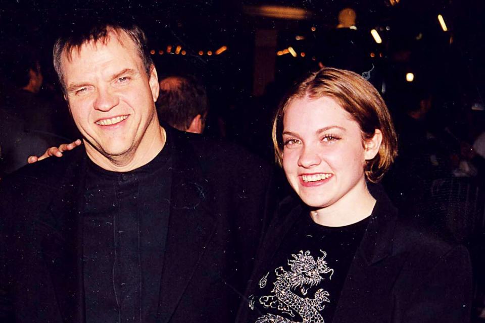 Meat Loaf with daughter Amanda at the 1998 premiere of "The Mighty" in Los Angeles