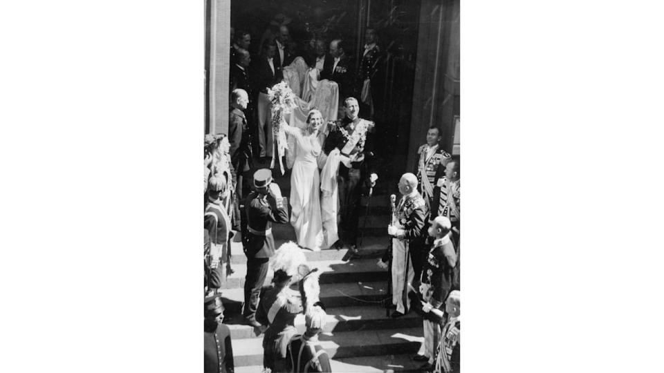 Princess Ingrid of Sweden on her wedding day in 1935