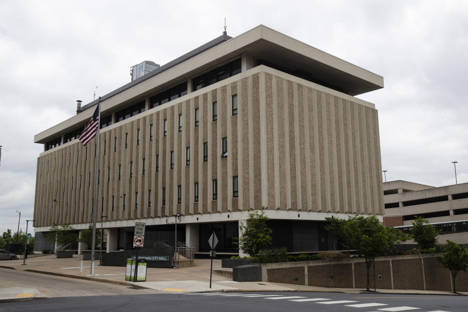 The Allentown, Pa., City Hall is seen on Friday, May 29, 2020. Allentown predicts a budget deficit of over $10 million, a number officials say could go higher if the economy doesn’t rebound quickly. (AP Photo/Matt Rourke)