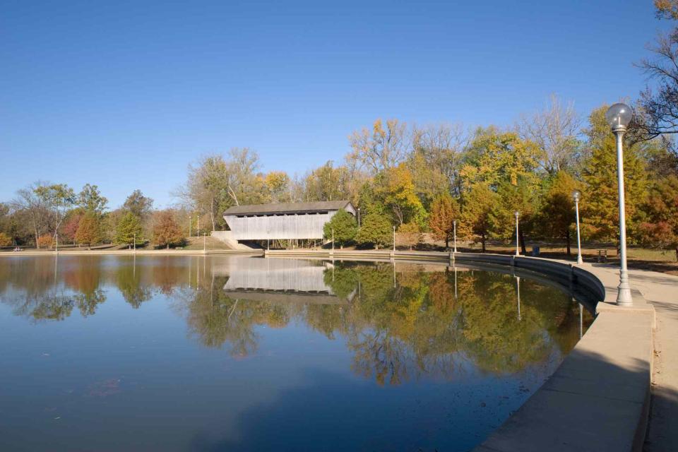 <p>Getty</p> Mill Race Park in Columbus, Indiana