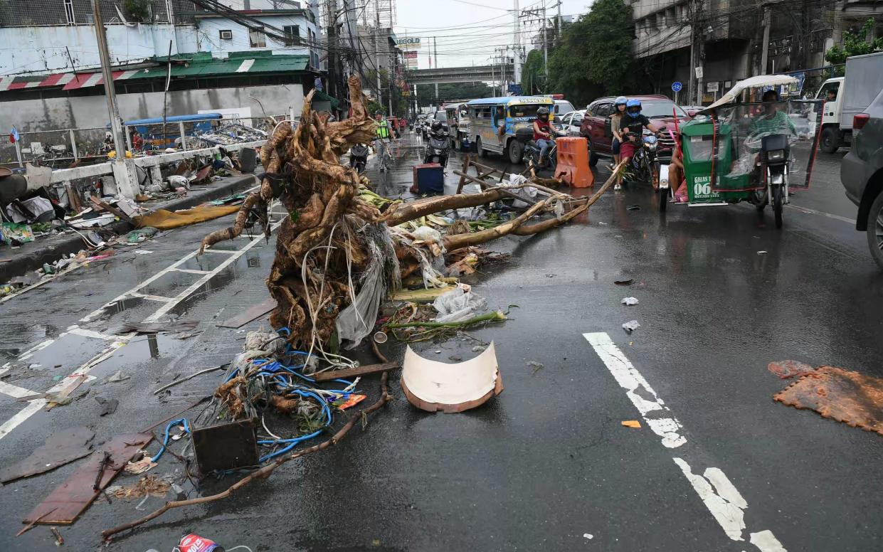 Damage caused by Typhoon Gaemi as its swept across Manila