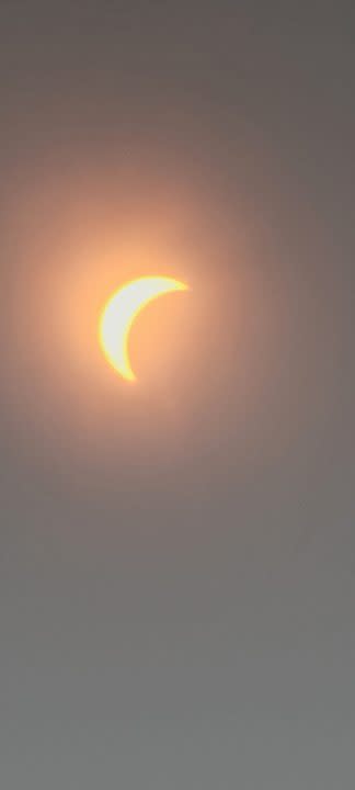 View of the eclipse from Austin, Texas, on April 8 (Courtesy: Rubi Gallegos)