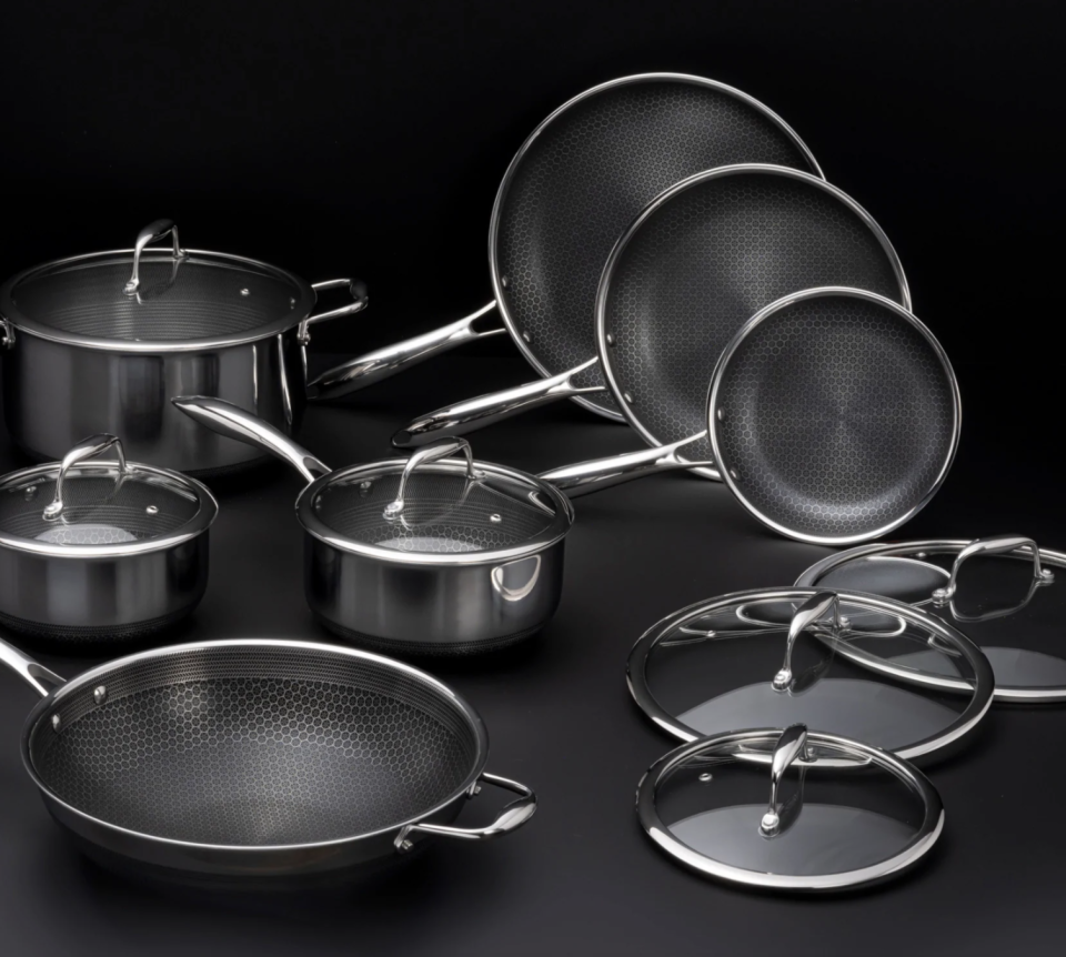 13pc HexClad Hybrid Cookware Set w/ Lids