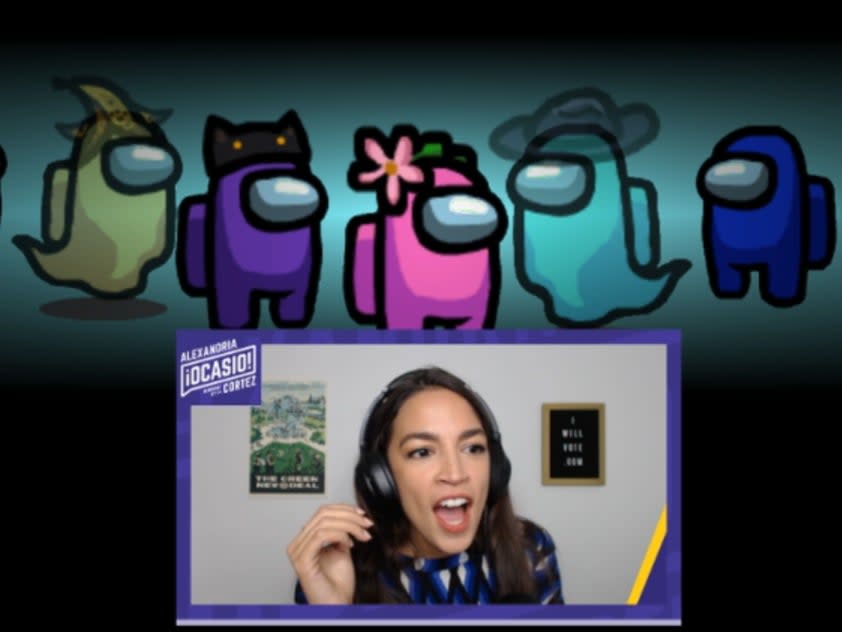 AOC plays the hit game ‘Among Us’ during a sensational Twitch stream (AOC/Twitch)