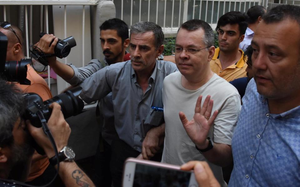 Detained pastor Andrew Brunson is at the heart of the row between Turkey and the US - REUTERS