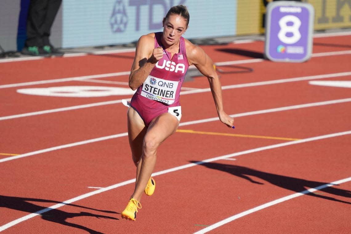 After completing her career at the University of Kentucky in June, Abby Steiner went on to compete in last summer’s USA and World championship meets.