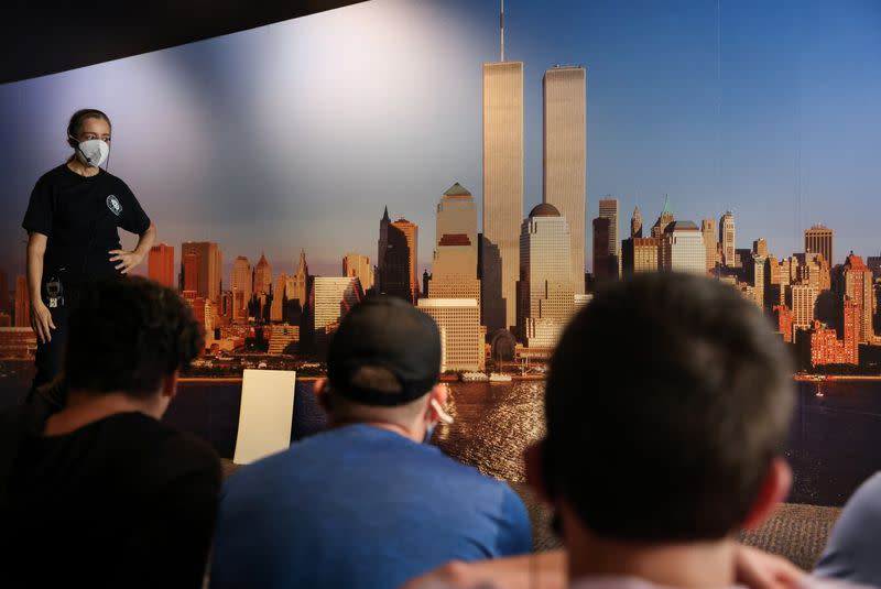 Students touring the 9/11 Tribute Museum learn from those who lost loved ones on that day