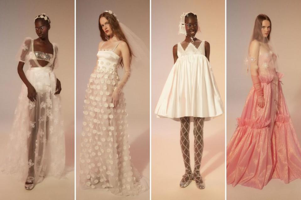 A few of the ethereal loks from Honor NYC’s latest bridal collection. Images: Courtesy of Honor NYC