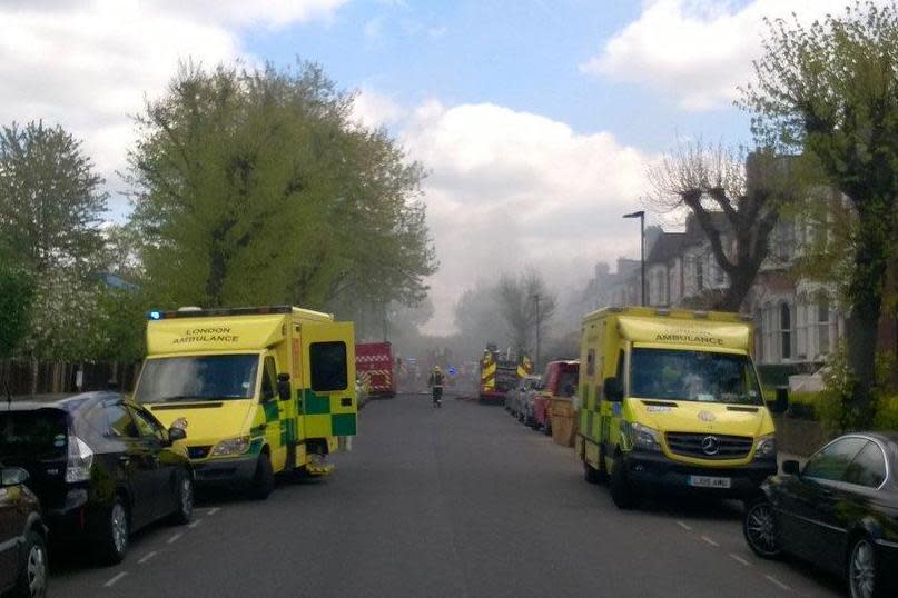 The leafy north London street was been engulfed in smoke (LAS)