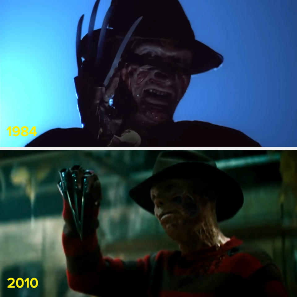 freddy in each film