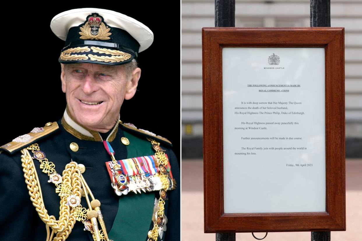 <p>Tim Graham Photo Library via Getty, John Phillips/Getty</p> Prince Philip in uniform at St. Paul