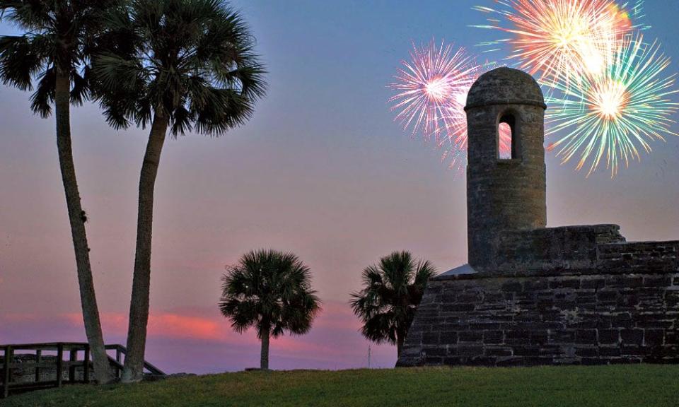 July Fourth fireworks are always spectacular in St. Augustine.