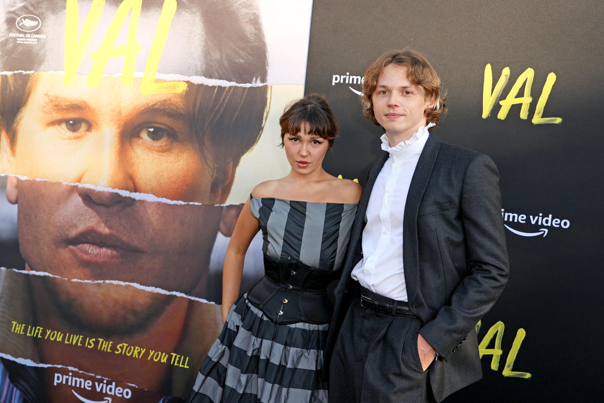 LOS ANGELES, CALIFORNIA - AUGUST 03: (L-R) Mercedes Kilmer and Jack Kilmer attend the Premiere of Amazon Studios' 