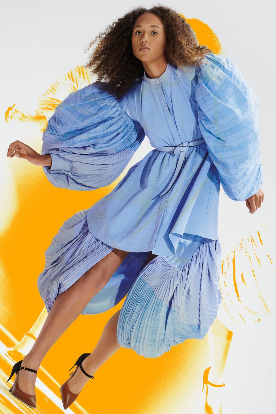 <p>Loewe’s Jonathan Anderson made showing remotely look like a creative endeavor with some true energy behind it. His resort 2021 collection came as a show-in-a-box containing paper dolls, and he evolved that concept for spring 2021 with what he termed a “Show-on-the-Wall.” It was, effectively, a poster presentation, made in collaboration with M/M (Paris) and artist Anthea Hamilton, and was full of movement and whimsy. An artist’s portfolio featuring giant fold-out posters of the looks was sent to editors, buyers, and friends of the brand. The special delivery also included a DIY set: a roll of wallpaper designed by the artist, wallpaper borders, wallpaper glue, a brush, and scissors. There was even a beetroot scent disc and a soundtrack by way of choral sheet music by Thomas Tallis to keep the experiential aspect of runway presentations alive and well via an entirely new approach. The clothes themselves spoke volumes, with an emphasis on the theatrical and sculptural. There were balloon sleeves, crinoline skirts, and other bold shapes sending the message that even though this is a moment where we’re hiding out, we can still be as big and as bold as we want to be. —<em>Kerry Pieri</em></p>