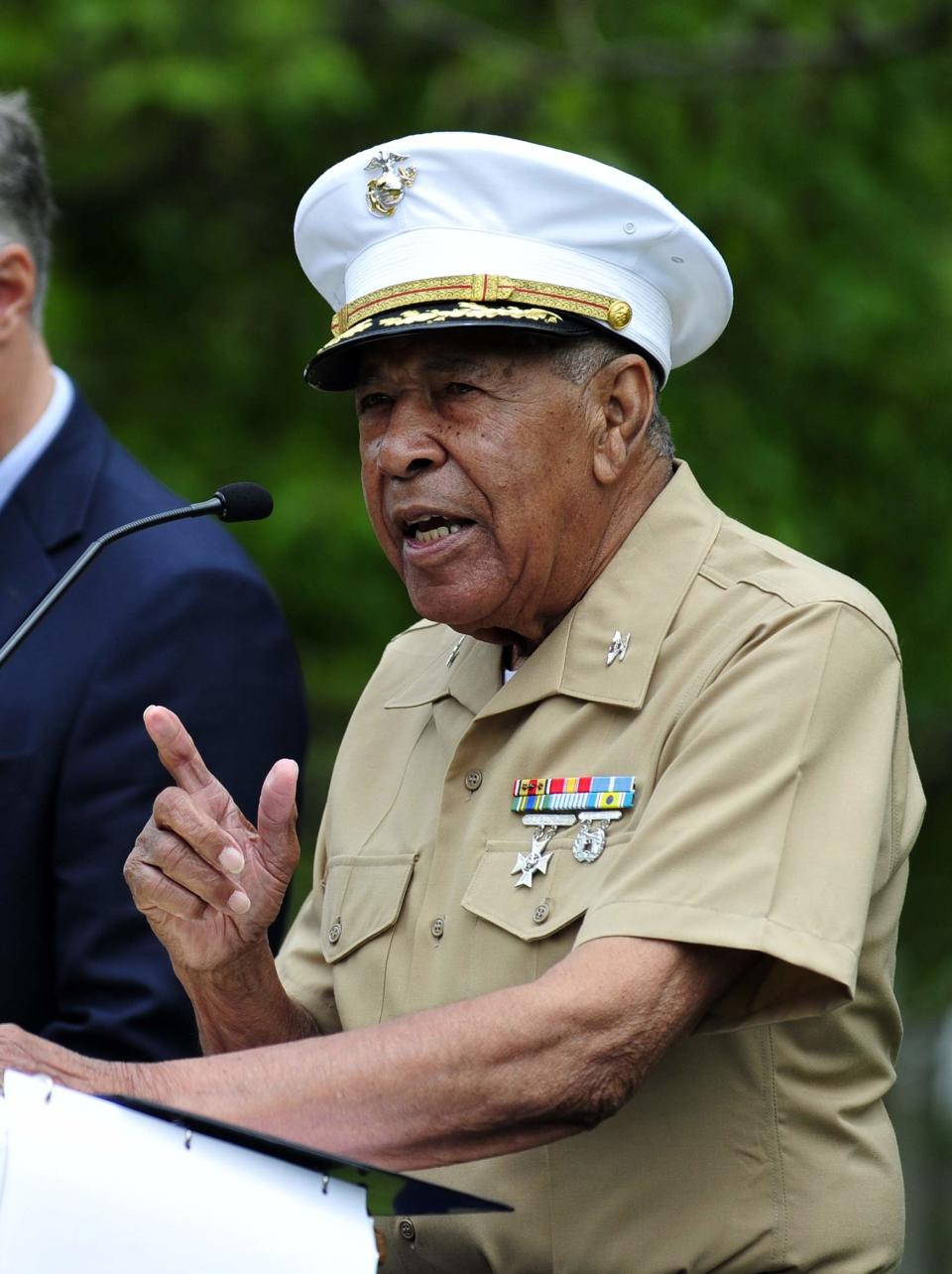 Dr. Herbert R. Waters Jr., Colonel US Marine Corps (Ret.), was the grand marshall of the 2018 Memorial Day parade.