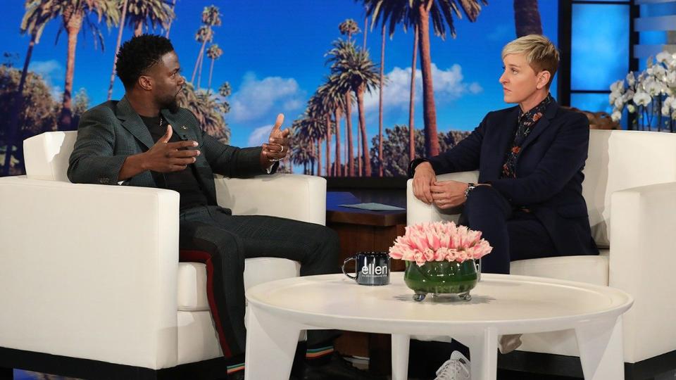 Kevin Hart and Ellen DeGeneres (Credit: CBS)