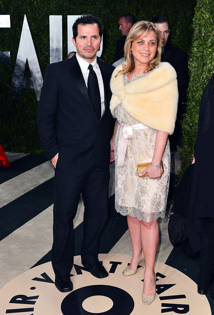 John Leguizamo (L) and Justine Maure arrives at the 2013 Vanity Fair Oscar Party hosted by Graydon Carter at Sunset Tower on February 24, 2013 in West Hollywood, California.