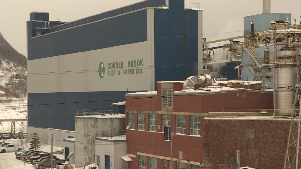 Corner Brook Pulp and Paper employs about 300 people in the production of newsprint. The industry has taken blow after blow in recent decades, and the mill closed for a week in November due to market conditions. (Colleen Connors/CBC - image credit)
