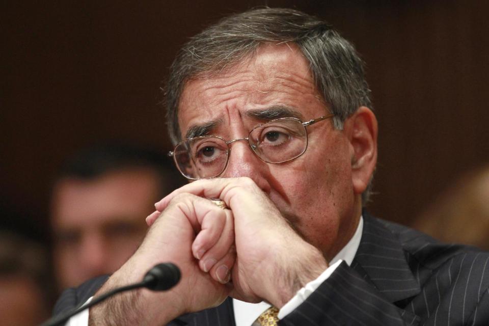 Defense Secretary Leon Panetta listens to opening remarks prior to testifying on Capitol Hill in Washington, Wednesday, June 13, 2012, before the Senate Defense subcommittee hearing on the the Defense Department's fiscal 2013 budget. (AP Photo/Jacquelyn Martin)