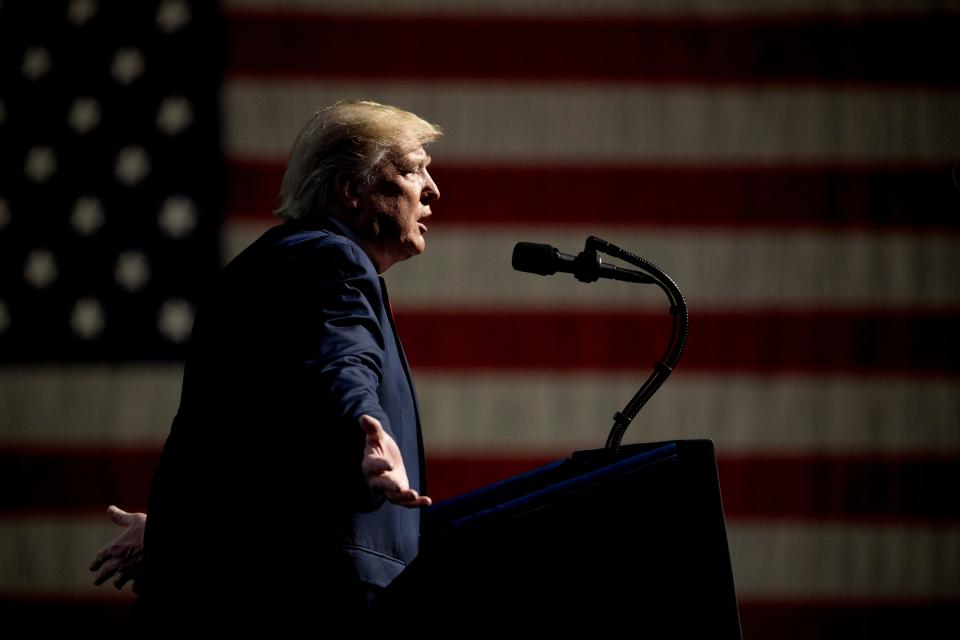 President Donald Trump speaks at the Turning Point USA Student Action Summit in Palm Beach, Florida, on Dec. 21, 2019.