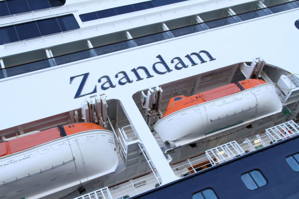 Close up of the Zaandam cruise. Source: Getty