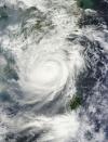 This NASA Terra satellite image shows Typhoon Usagi nearing China, on September 22, 2013