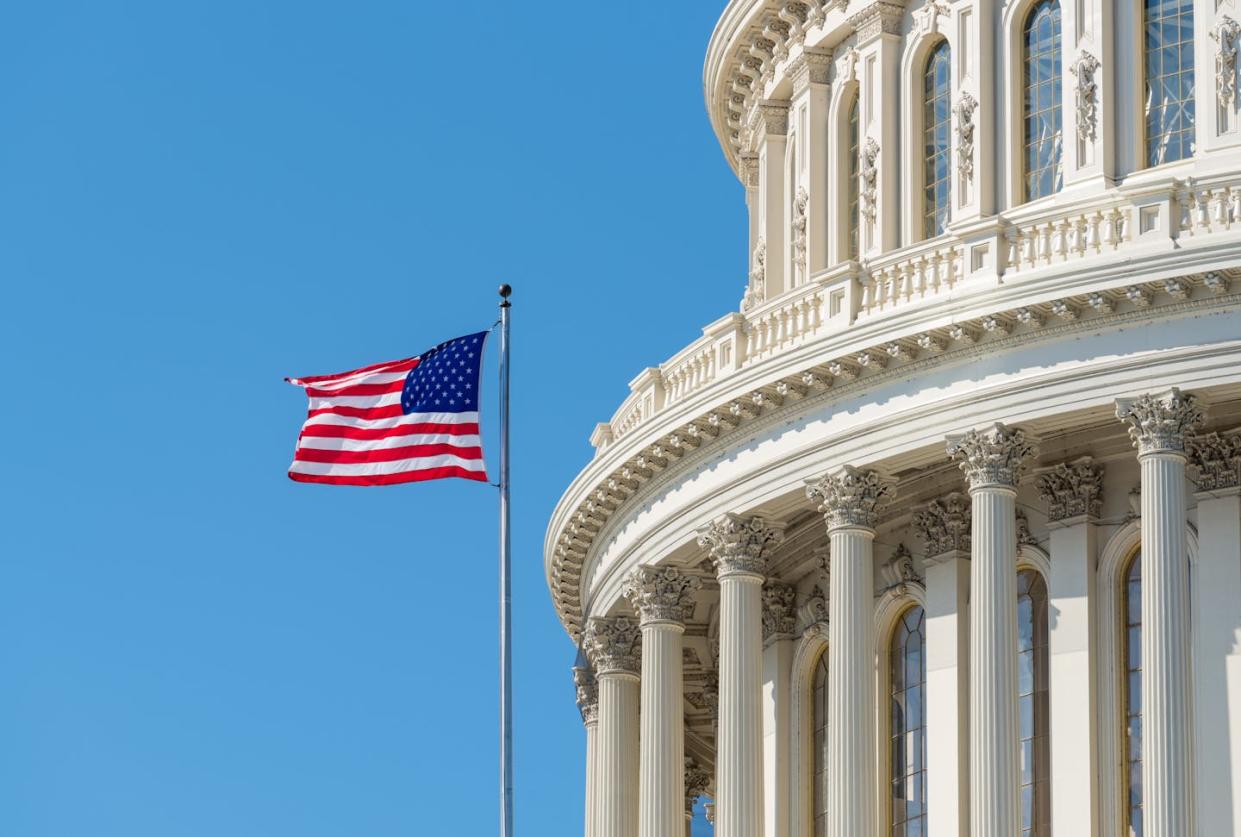 What's the future of democracy in the U.S.? <a href="https://www.gettyimages.com/detail/photo/capitol-building-dome-with-american-flag-royalty-free-image/1134589949?phrase=american+democracy&adppopup=true" rel="nofollow noopener" target="_blank" data-ylk="slk:Richard Sharrocks/Moment/Getty;elm:context_link;itc:0;sec:content-canvas" class="link ">Richard Sharrocks/Moment/Getty</a>