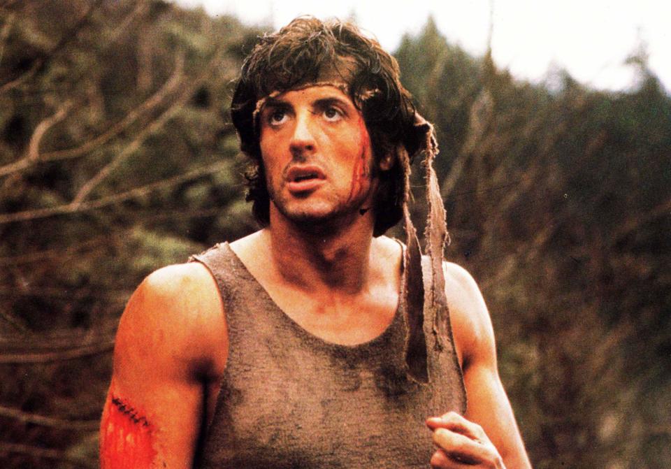 SYLVESTER STALLONE in FIRST BLOOD (1982), directed by TED KOTCHEFF. Copyright: Editorial use only. No merchandising or book covers. This is a publicly distributed handout. Access rights only, no license of copyright provided. Only to be reproduced in conjunction with promotion of this film. Credit: CAROLCO / Album