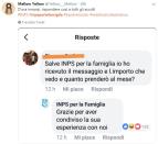 <p>Memore delle cosiddette ‘blastate’ di Enrico Mentana e Roberto Burioni, l’account INPS per la famiglia è diventato molto popolare, attraendo anche il like di utenti che non avevano nessuna domanda da porre all’istituto; sono in linea solo per leggere le risposte del social media manager della pagina. (foto: Facebook/Twitter) </p>