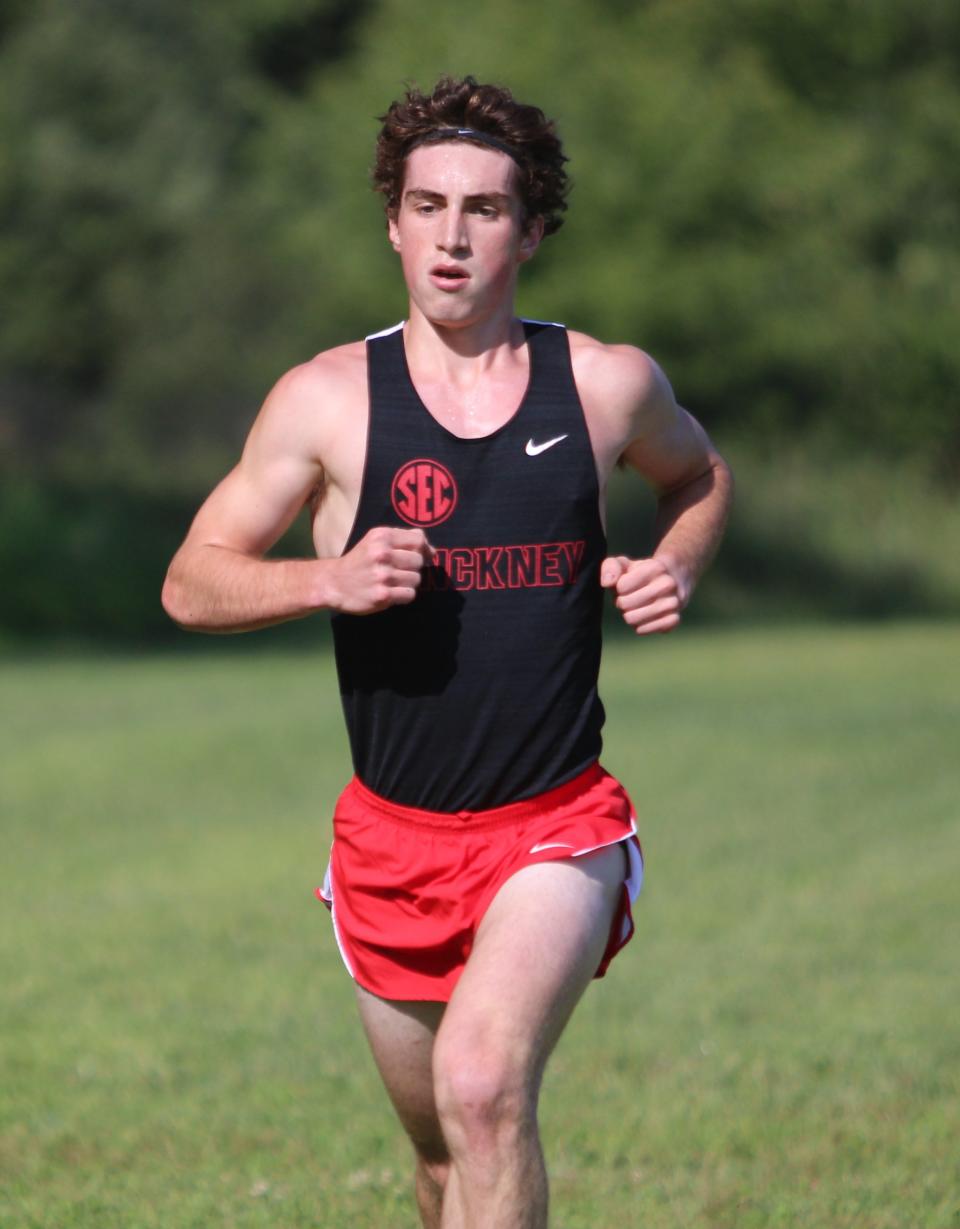 Pinckney's Evan Loughridge won the Portage Invitational Division 2 race in a personal-best 15:17.3.