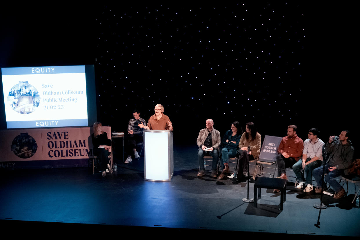 Maxine Peake speaks at public meeting to save Oldham Coliseum (Equity/PA)