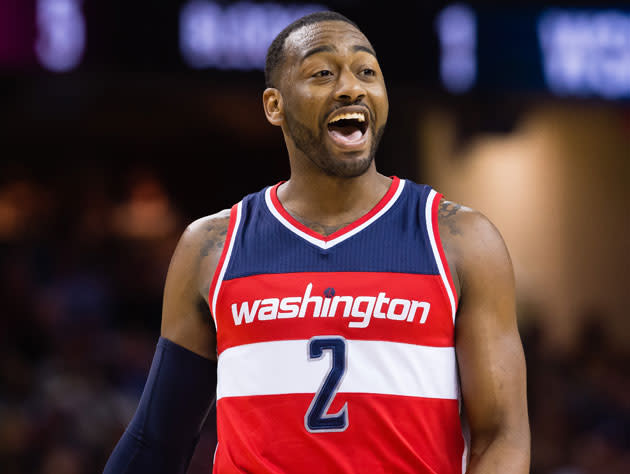 John Wall loads up. (Getty Images)