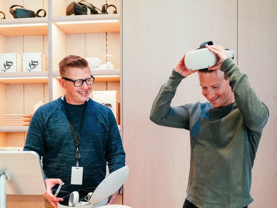 Mark Zuckerberg at Facebook's first ever retail location Meta Store