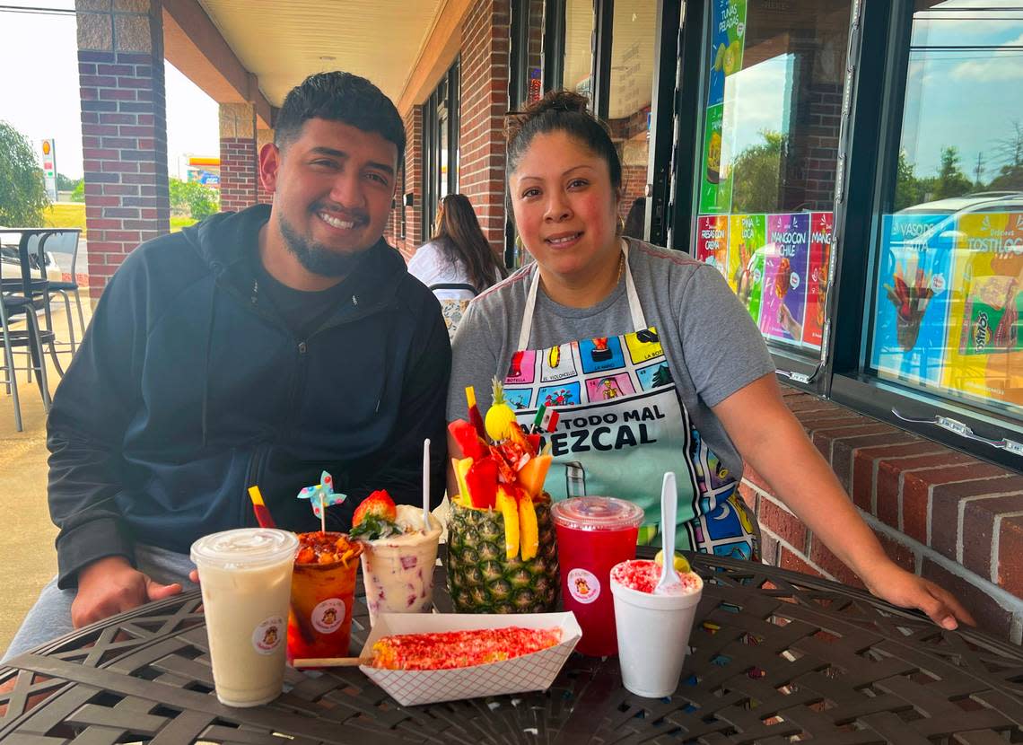 Angelica Sanchez (Right) is the owner of Snacks Chabelita located at 4475 Warm Springs Rd. in Columbus, Georgia. Her nephew, Jogel Ramirez (left) manages the restaurant. 05/05/2023