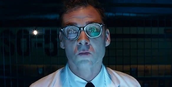 Dr. Kafka looking at Electro in "The Amazing Spider-Man 2"