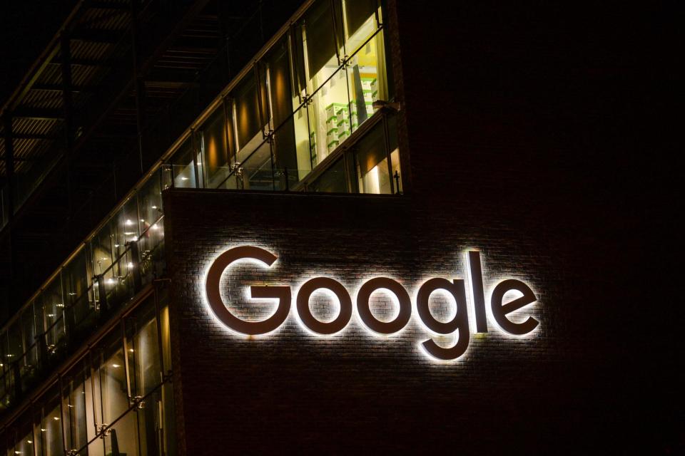 <span>A Google office in Ireland in 2021.</span><span>Photograph: Artur Widak/NurPhoto via Getty Images</span>