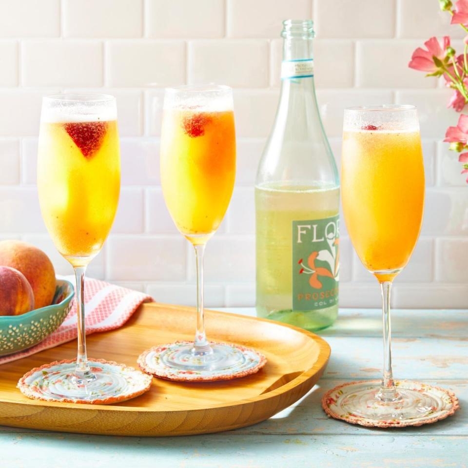 easter cocktails peach bellini