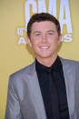 BEST: Scotty McCreery looked sharp in a silver suit with a black shirt and tie.