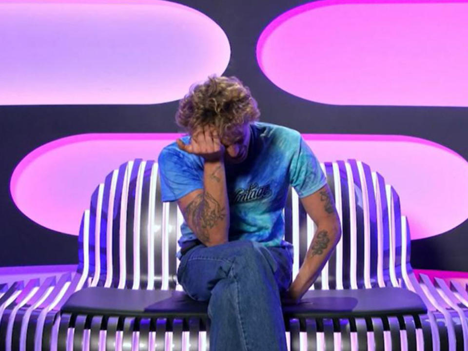 Josh broke down in tears in the Diary Room, after learning Sam didn't want to be in a relationship with him. Photo: Seven